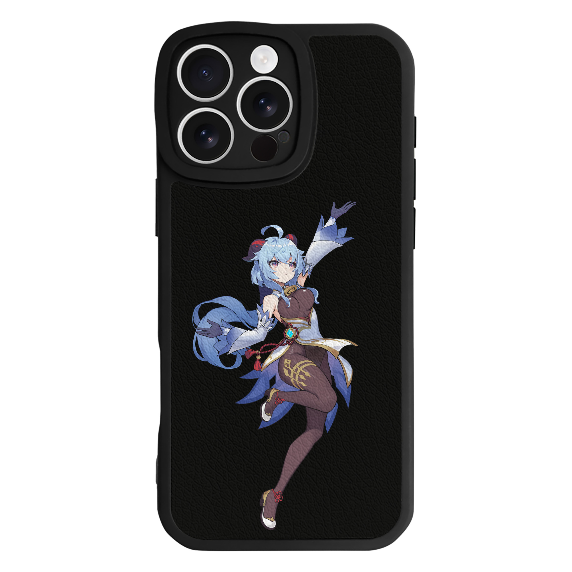 げんし神 甘雨 かんう genshin Ganyu 【iPhone 16シリーズ対応】シリコンスマホケース（レザー調） 材質：シリコン